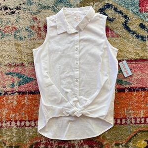 Cat & Jack Girls Button Down Front Tie Top